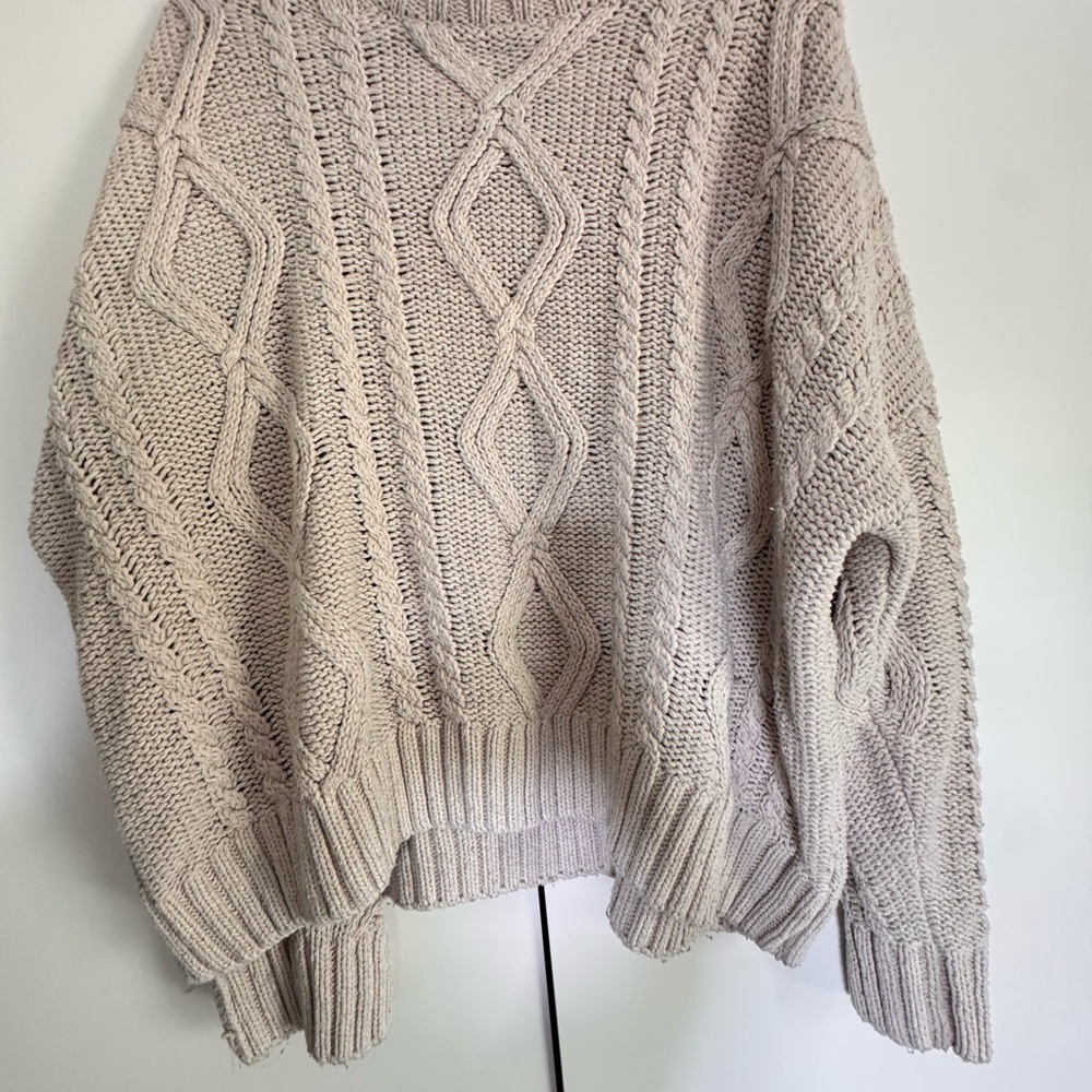 Princess Polly Cream fisherman cable Sweater